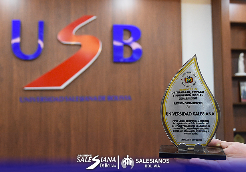 Universidad Salesiana de Bolivia recibe reconocimiento del Ministerio de Trabajo por su compromiso con la inclusión laboral