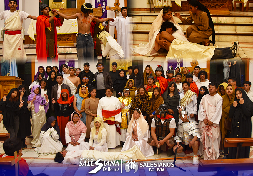 Estudiantes de la Universidad Salesiana de Bolivia Reviven la Experiencia del Vía Crucis en una Profunda Jornada de Reflexión